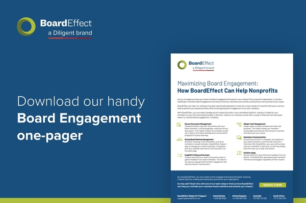 Maximising Board Engagement One-pager Thank You - Board Portal Software ...