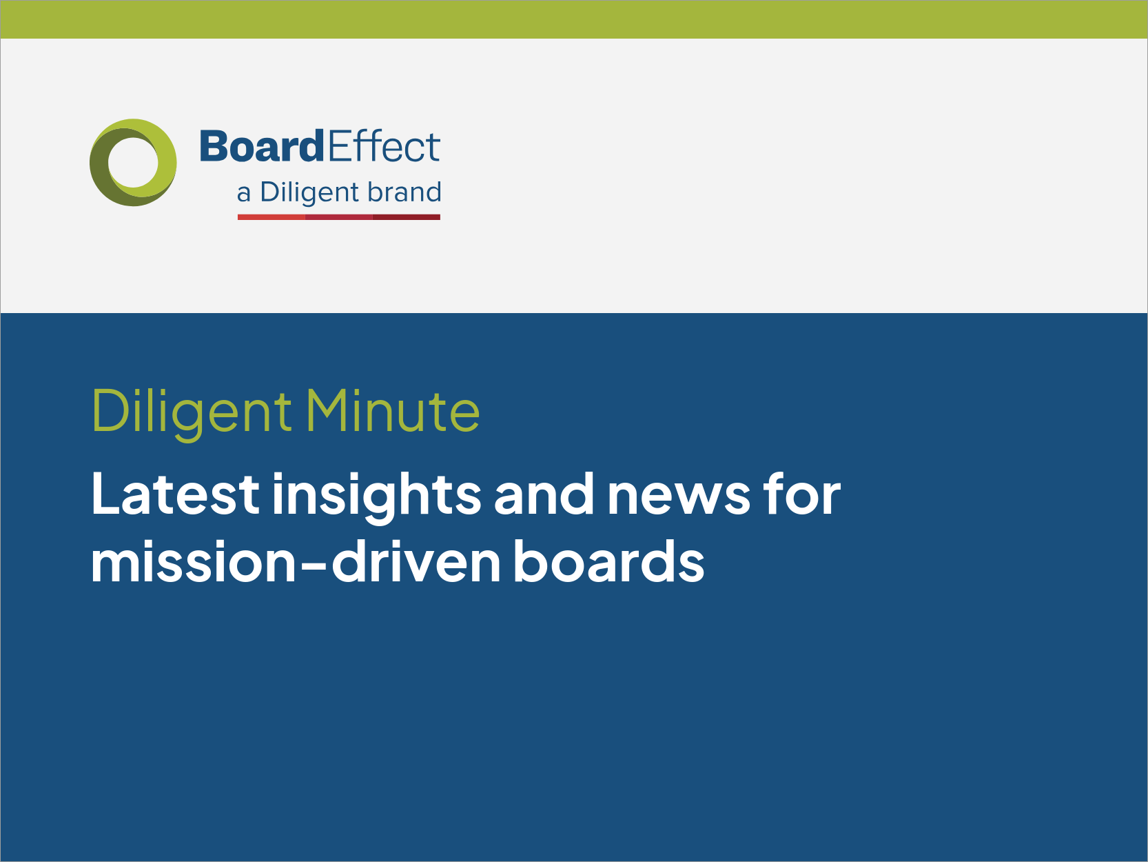 BoardEffect Diligent Minute Newsletter