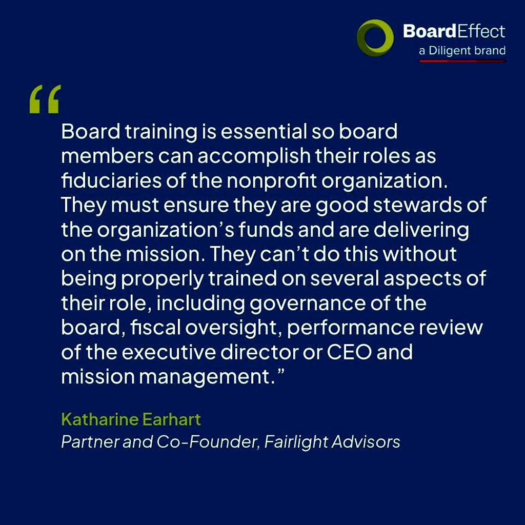 quote about board development Katharine Earhart