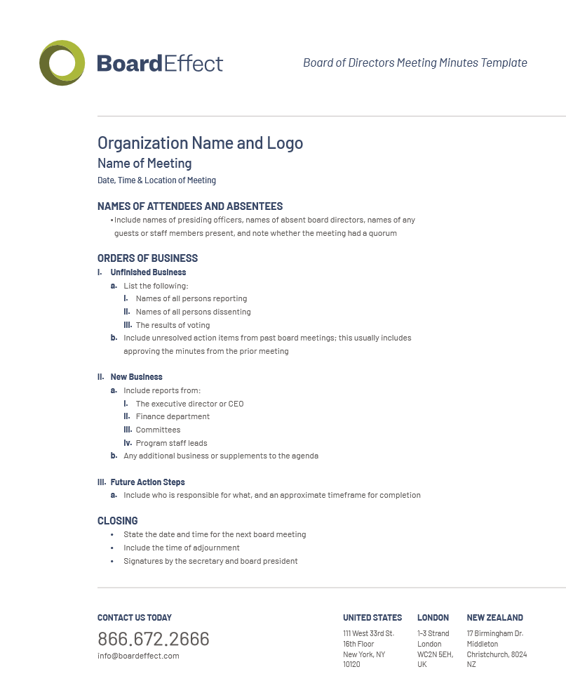 How To Write Minutes For Meetings Marchprocedure6