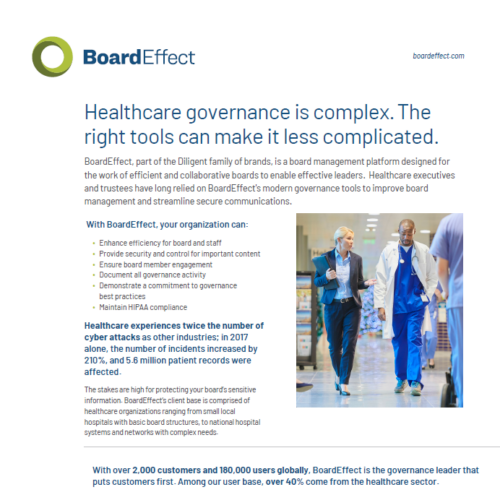 Healthcare Board Governance Kit | BoardEffect